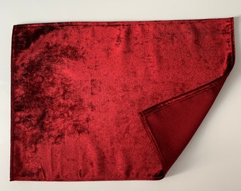 Red Velvet Placemat for Holiday - Holiday Placemats - Set of 6-8-12, Birthday Gift