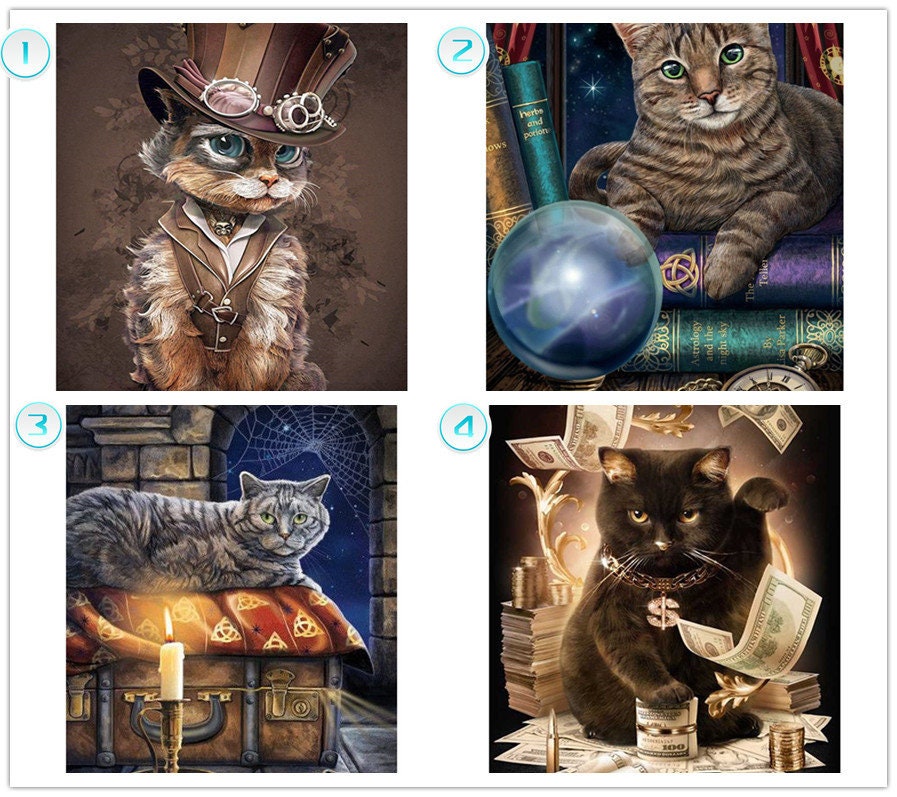Buy BBTO DIY Cat Oil Painting by Numbers Canvas Acrylic Oil Painting Kit  for Adults Teens Beginner Arts Craft for Home Wall Decor, 20 x 16 Inch  (Color Cat) Online at desertcartUAE