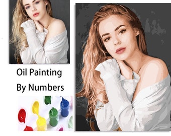 Custom Paint By Numbers Kit /Custom Photos Paint/Personalised Painting By Numbers Kit Adults/Birthday Gift For Her/Christmas Gifts/Presents
