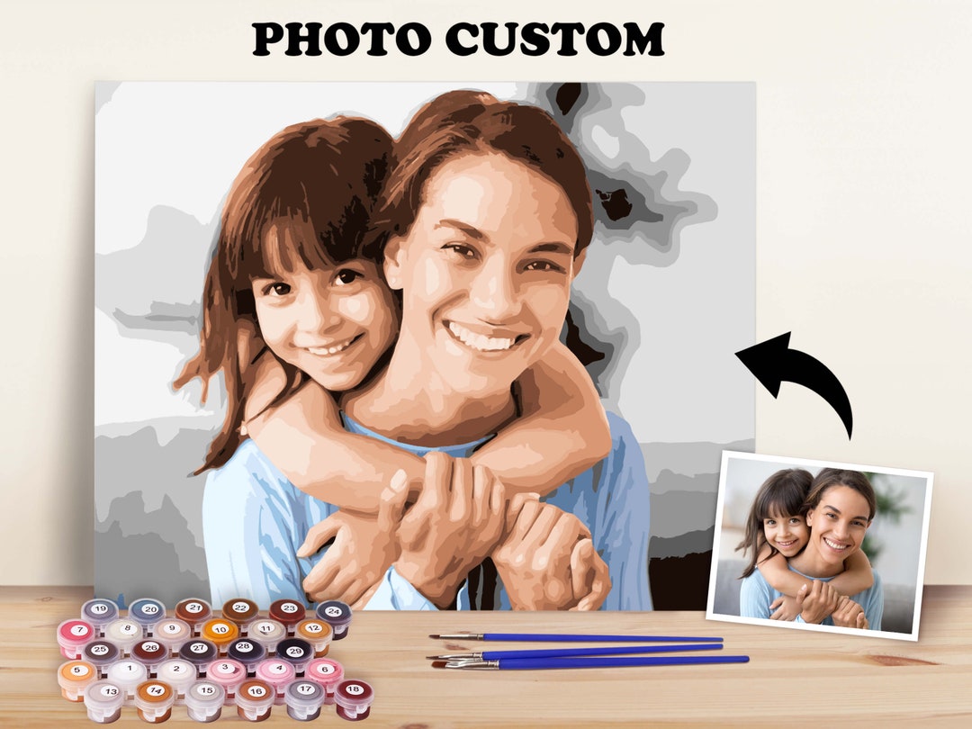 Custom Paint by Number Paint by Number Kit Personalized Paint by Number