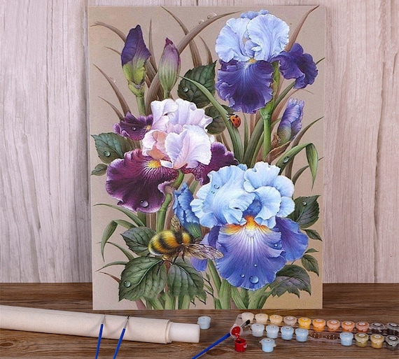 Peinture de fleurs Coloriage Bricolage Peinture par numéro pour