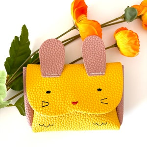 Personalized Bunny Girl Purse / Mini Crossbody Bag / Toddler Bag / Little Girl Gift Yellow