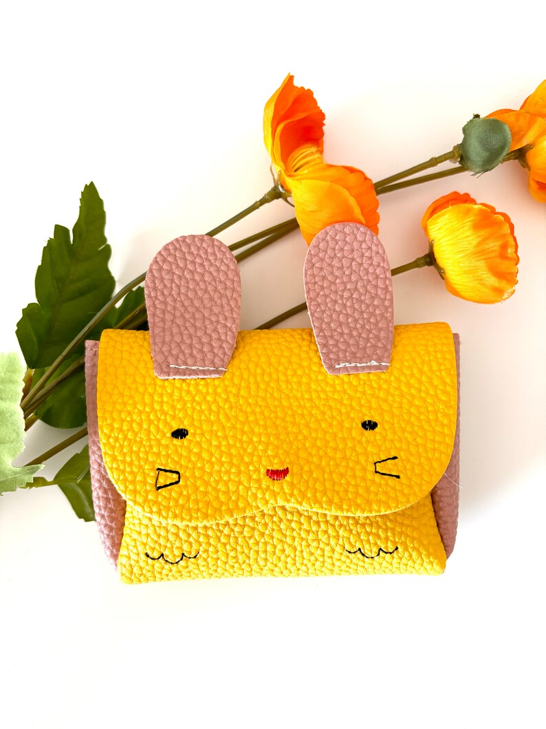 Personalized Bunny Girl Purse / Mini Crossbody Bag / Toddler Bag / Little Girl Gift Yellow