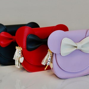 Customized Mouse Bow Purse Toddler Handbag Party Favor Little Girl Gift image 1