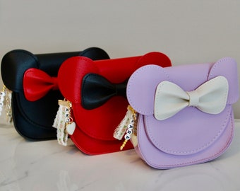 Customized Mouse Bow Purse Toddler Handbag Party Favor Little Girl Gift