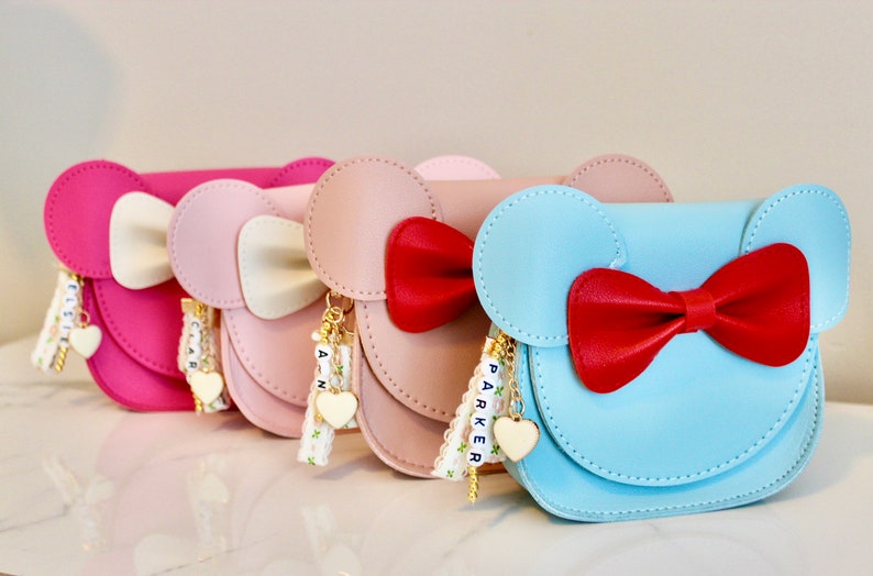 Customized Mouse Bow Purse Toddler Handbag Party Favor Little Girl Gift image 3