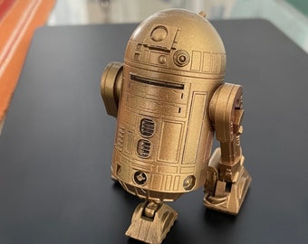 R2-D2 Gold 3D Resin Printed Figur