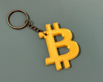 Llavero Bitcoin BTC | Símbolo Criptomoneda | Regalo para inversores y fans de crypto. impreso 3D