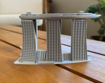 【未使用 美品】シンガポール お土産 灰皿 観賞用 マリーナベイサンズ SG マリーナベイサンズ シンガポール 3Dプリントモデル、ランドマーク