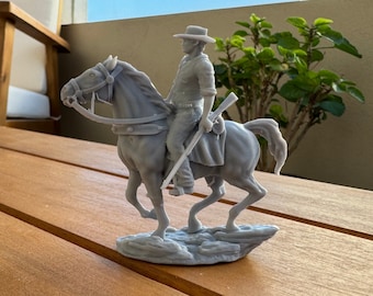 Cowboy With Horse Miniature 3D printed