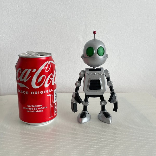 Ratchet and Clank Robot 6 pulgadas pintado a mano impreso en 3D