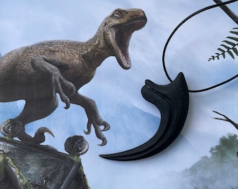 Garra de raptor. Collar velociraptor colgante impreso en 3D