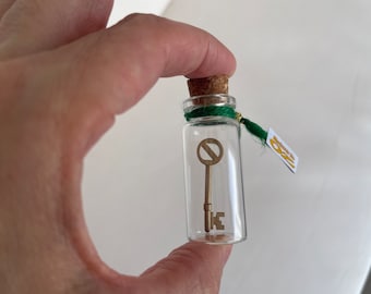 Volver a Oz Dorothy Key miniatura en una botella