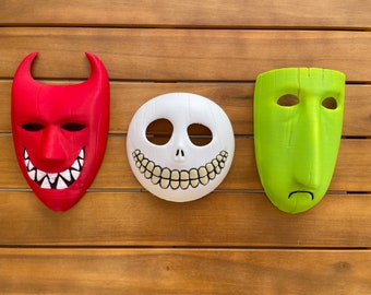 Lock, Shock and Barrel Masks – The Nightmare Before Christmas – 3D Printed