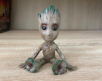 Groot, impreso en 3D y pintado a mano