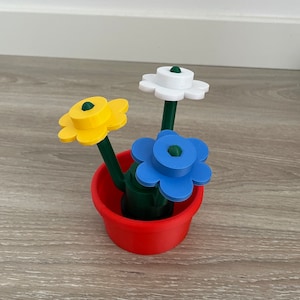 Flowers LEGO Style 3D Printed