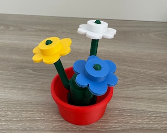 Blommor LEGO-stil – Flores Decorativas Impresas i 3D