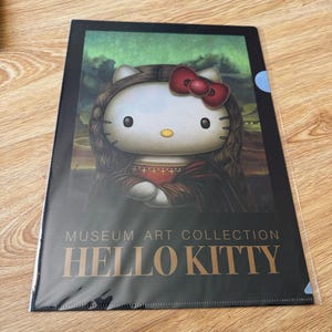 Carpeta de plástico colección de arte del Museo Hello Kitty. Mona Lisa Da Vinci Hello Kitty de Tokio image 5