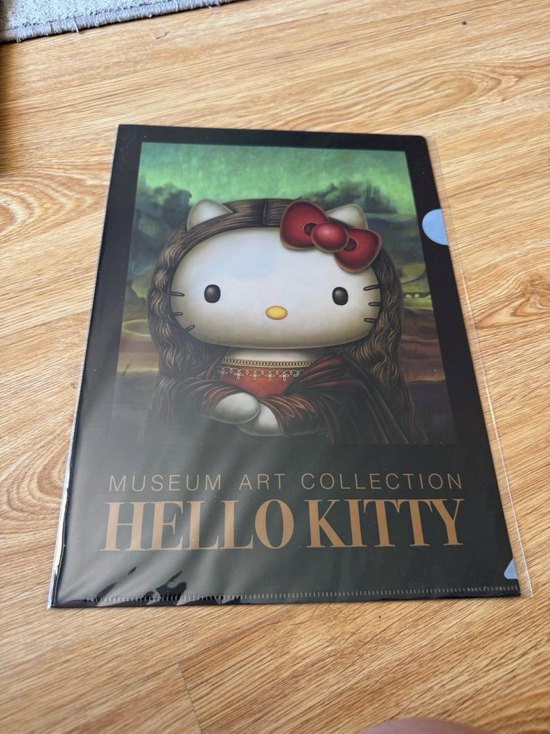 Carpeta de plástico colección de arte del Museo Hello Kitty. Mona Lisa Da Vinci Hello Kitty de Tokio image 5