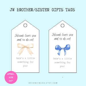 JW Gift Bag Labels Pioneer School Pioneer Gifts Tea Coffee Labels Stickers  Brother Gifts Sister Gifts Gift Bags Gift Box 