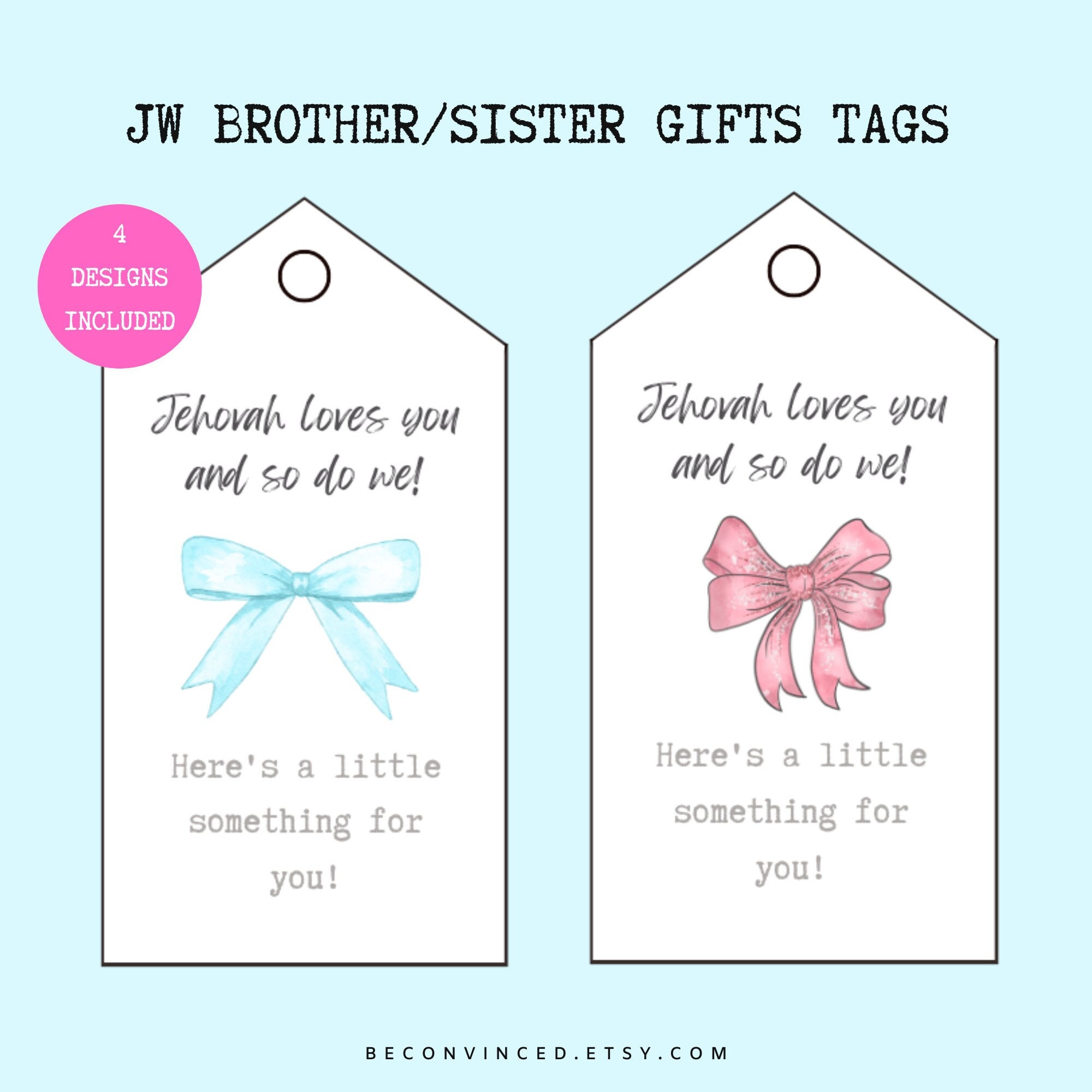 JW Gift Tags Jw Gift Tags for Sisters Jw Gift Tags for Brothers