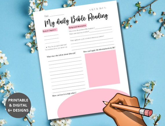 JW Bible Reading JW Bible printable Bible reading meditation JW daily Bible reading worksheet download