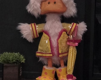 Winnie The Duck attachment, handmade, made to order, spring, wreath attachment