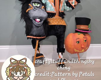 Handmade Headless Horseman  Attachment, Spooky Season Decor,  shadow horse, haunted season