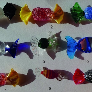 Bonbon-Nachbildungen aus Murano-Glas, einzeln oder mehrere zu verkaufen.