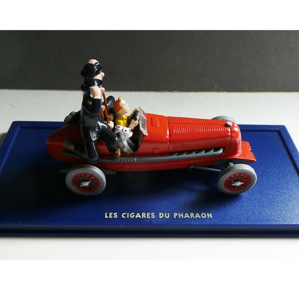 Tim und Struppi, Tintin et Milou, "Die Zigarren des Pharao/Les Cigares du Pharaoh", Hergé, Modell Auto 1/43: Roter Rennwagen