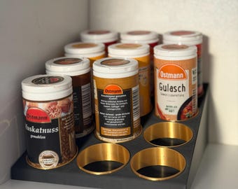 Gewürzregal für Ostmann Gewürze – Ordnung & Stil in deiner Küche | 3D-gedruckter Organizer, verschiedene Größen - personalisierbar