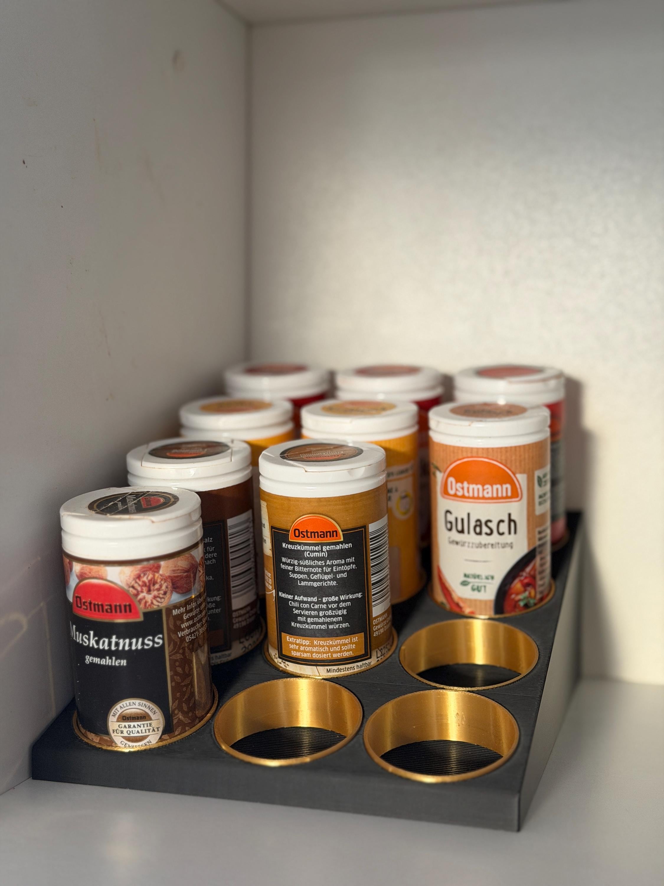 Gewürzregal für Ostmann Gewürze – Ordnung & Stil in deiner Küche | 3D-gedruckter Organizer, verschiedene Größen