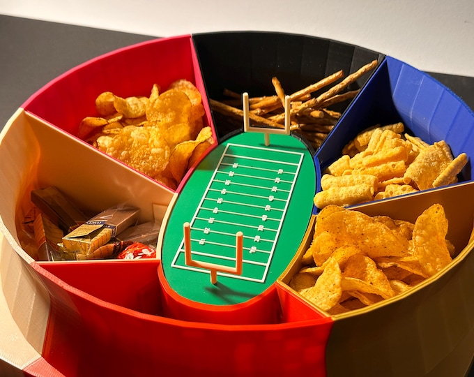 Stadium Snack Tray inspired by Caesar Superdome – Perfect for Superbowl & NFL Parties - 3Dprinted Snack Arena