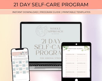 21 Day Self-Care Program, Self-Care eBook, MINDFULNESS, Reduce Stress, Wellness Program, Wellness Guide