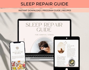 Sleep Repair Guide, 6 STEPS to Reset Your Sleep, HORMONES, Energy Boost, Wellness Program, Wellness Guide