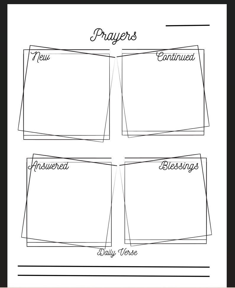 Prayer Journal Printable Insert - Etsy
