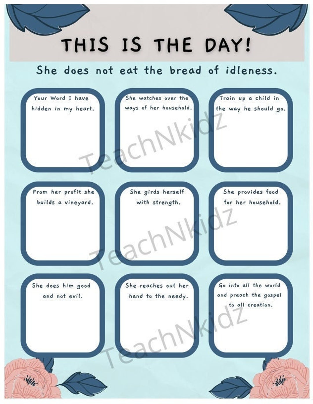 Proverbs 31 Daily/weekly List and Journal Insert Printable - Etsy