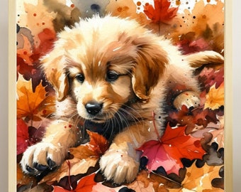 Kids wall art Printable, Puppys FallDay, Playroom Decor, Kids Room Decor, Nursery Wall Decor, Kids Room Print, Playroom Printable, read gift