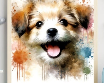 Kids wall art Printable, Puppy's Smile, Playroom Decor, Kids Room Decor, Nursery Wall Decor, Kids Room Print, Playroom Printables, read gift