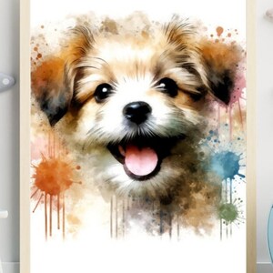 Kids wall art Printable, Puppy&#39;s Smile, Playroom Decor, Kids Room Decor, Nursery Wall Decor, Kids Room Print, Playroom Printables, read gift