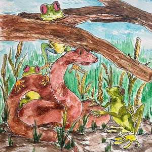 Snake and the frog