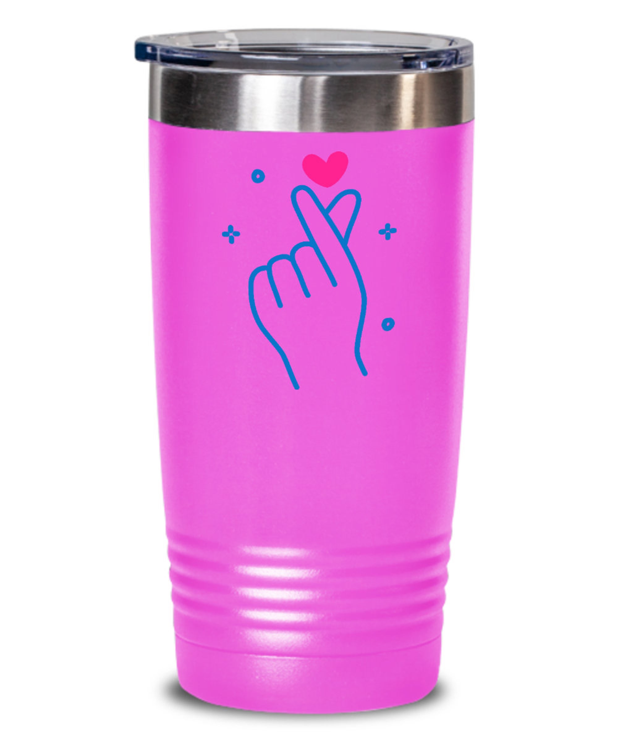 Discover Korean finger heart kpop ringneck tumbler