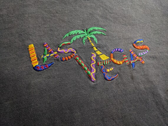 Vintage Las Vegas Embroidered Palm Tree Absolutel… - image 3