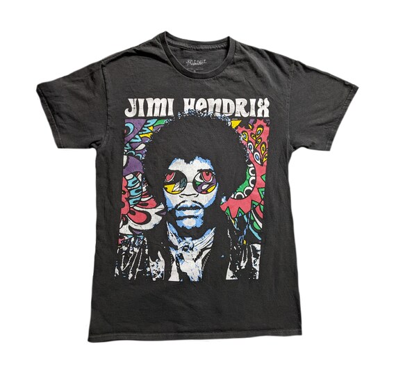 Jimi Hendrix Big Print Vintage Style Small Black Shirt - Etsy