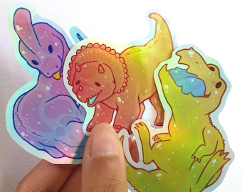 Dinosaur Paleo stickers set of 3
