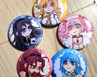 Madoka Magica button pins 37mm