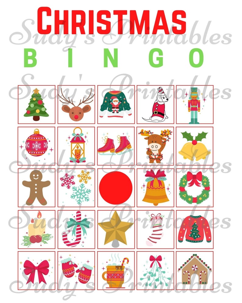 Printable Christmas Bingo Cards for School or at Home to Enjoy - Etsy ...