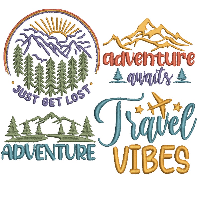 Adventure Bundle Embroidery Files Etsy
