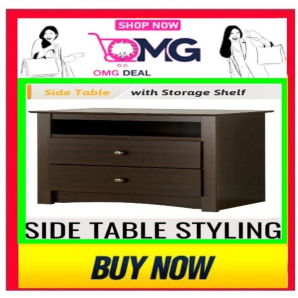 Sale!! Espresso SIDE TABLE Shelf Accent Table Nite Stand BUYNOW!! Designer Table Priced Cheap