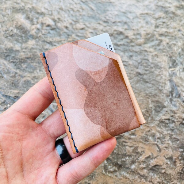Camo / Leather Center Wing Wallet